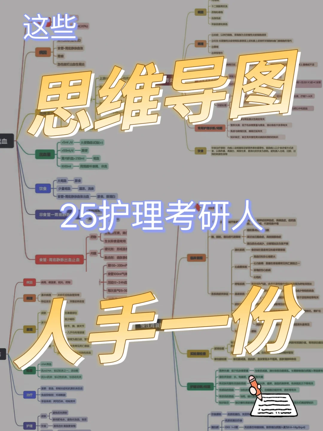 这些思维导图25护理考研人人手一份👍🏻