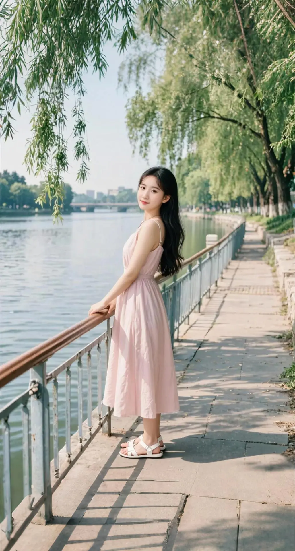 AI扩图 AI淡青随拍大片