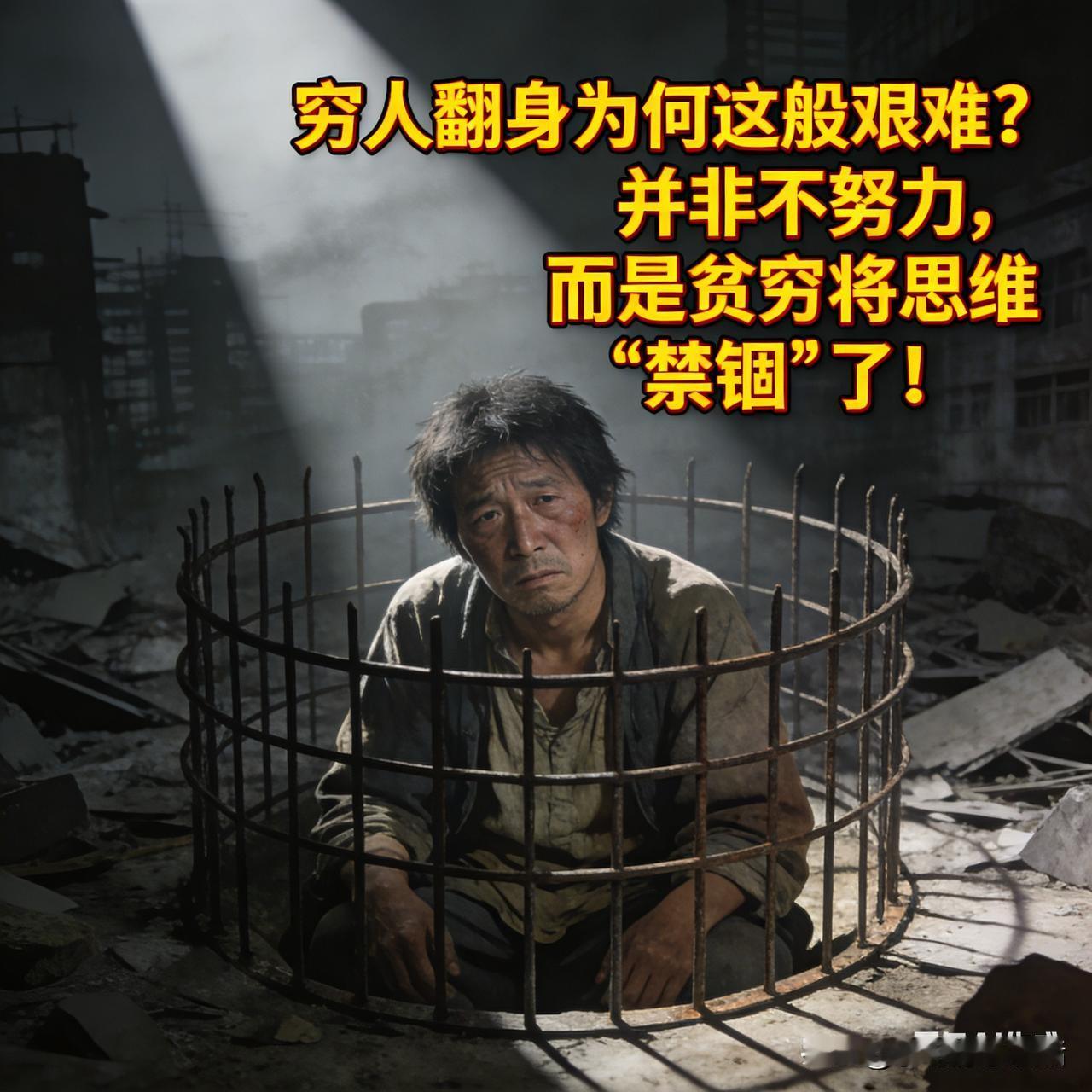 穷人翻身为何这般艰难？并非不努力，而是贫穷将思维“禁锢”了！
人一旦陷入贫困，满
