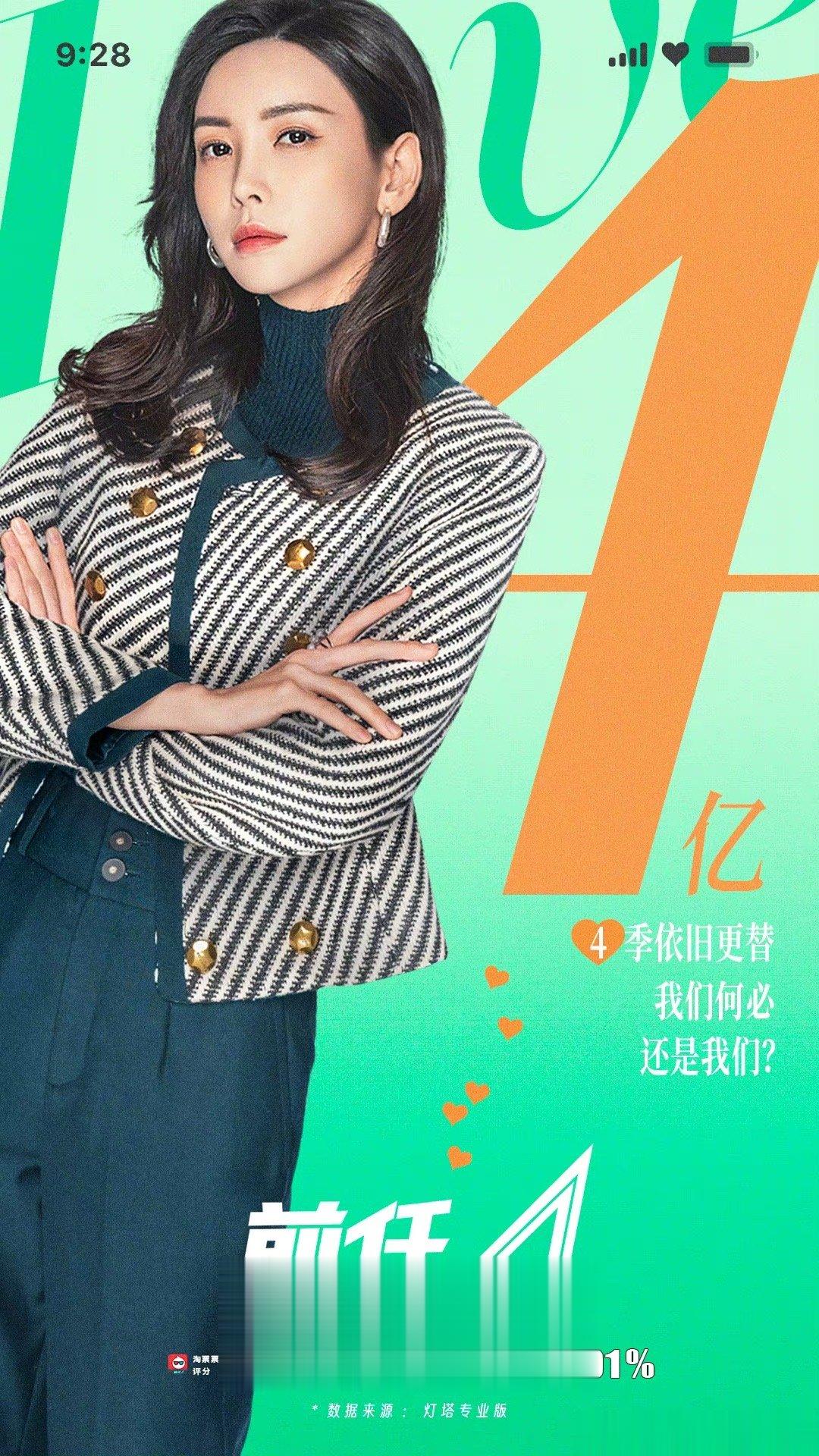 #前任4票房破4亿# 据灯塔专业版实时数据，截至10月2日0时0分，影片《前任4
