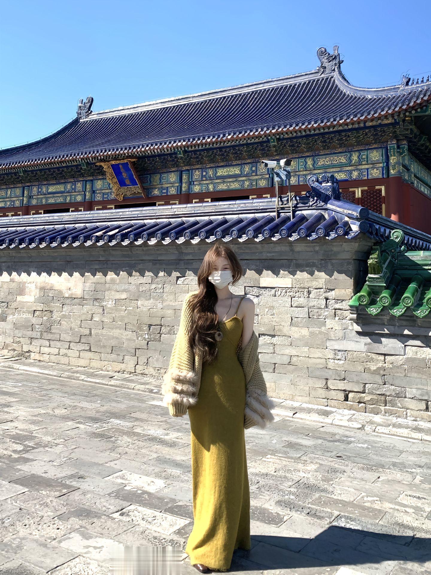 祈年殿 气质穿搭 毛衣 连衣裙 氛围感