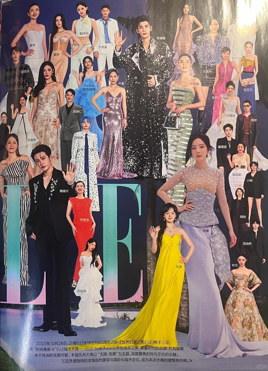 杨幂  又一年elle风尚大典，好大一个幂（图1为2025年，图2为2022年）