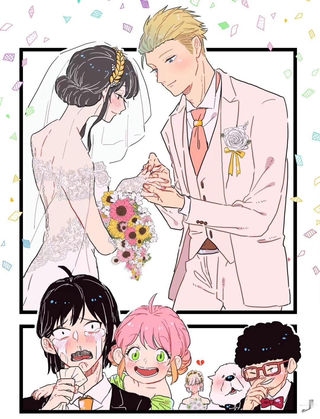 间谍过家家黄昏和约尔的结婚现场二次元漫画 x:awarinko 