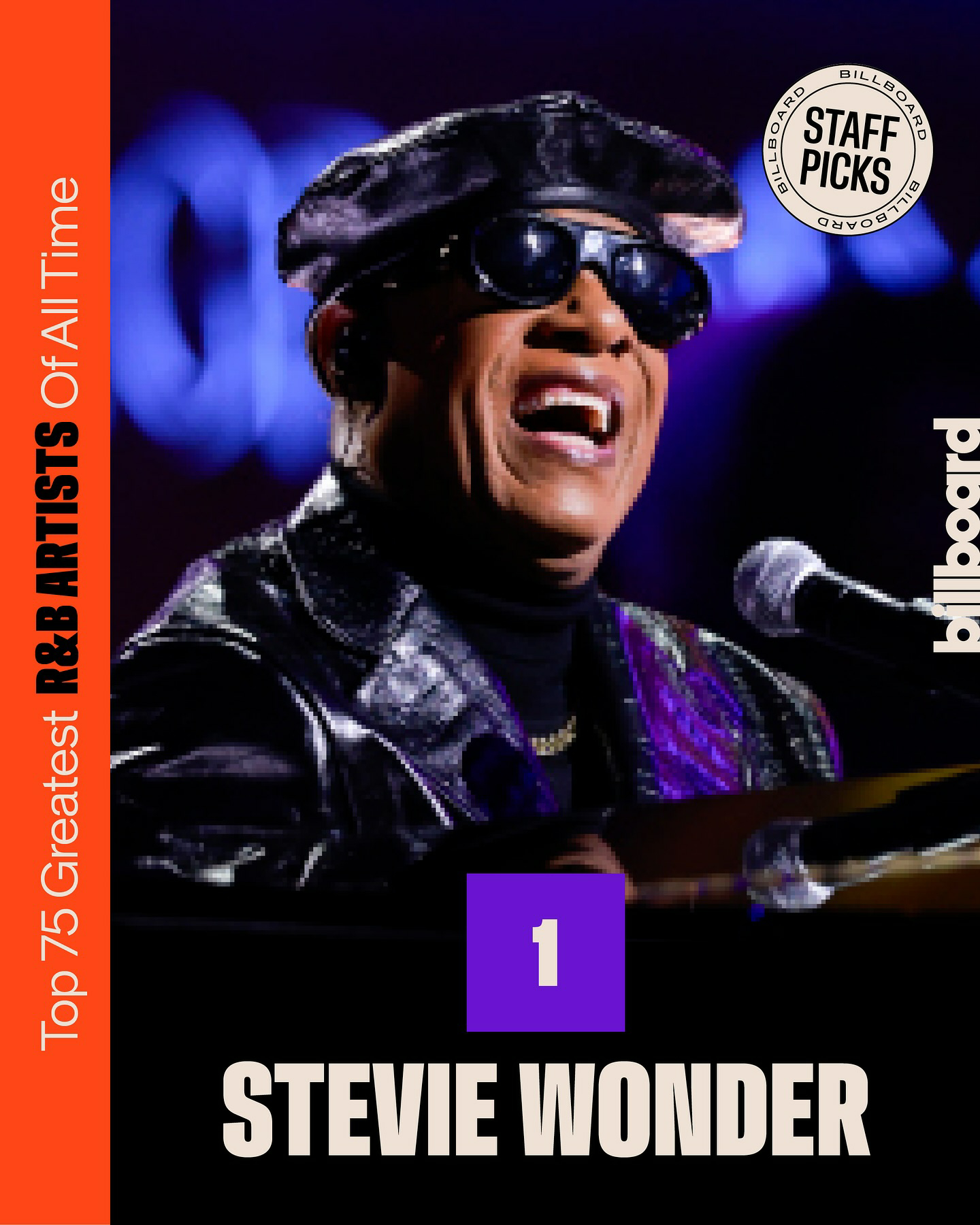 Stevie Wonder被Billboard评为史上最伟大R&B歌手！为了致敬