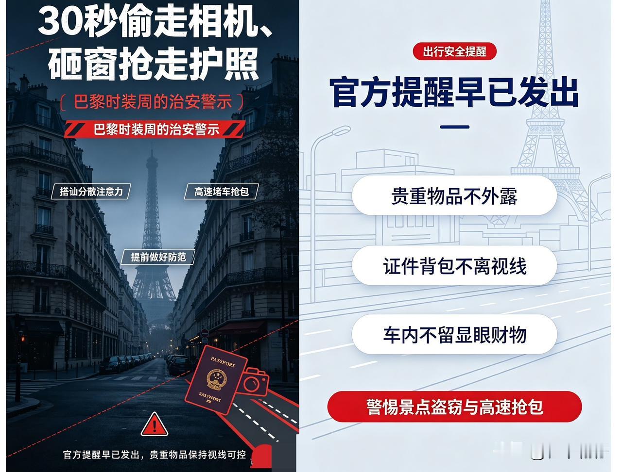 30秒偷走相机，砸窗抢走护照：巴黎时装周，为何成了国人出行的高危现场？

9月2
