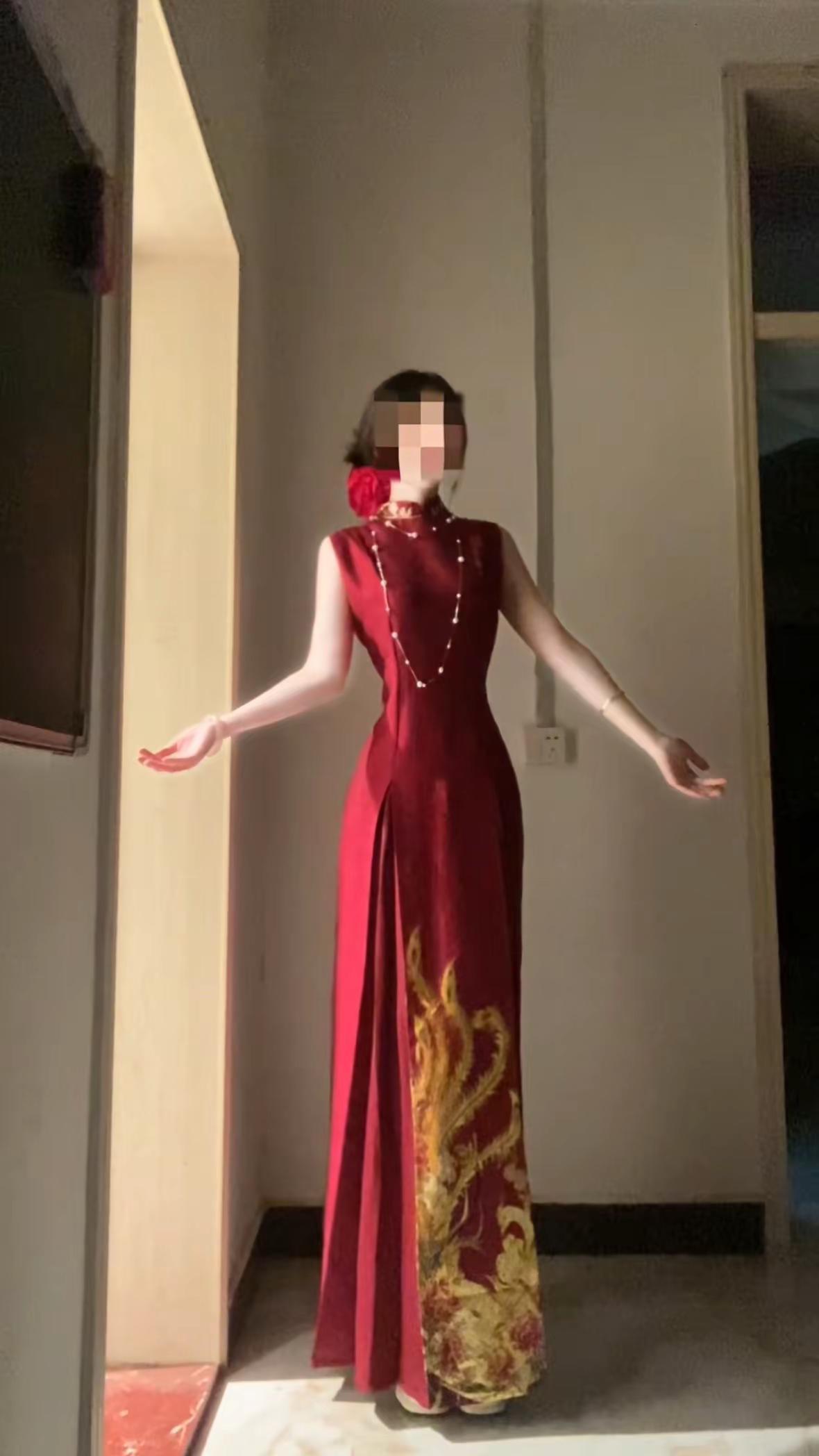 新中式穿穿。礼服裙 织造司 订婚礼服