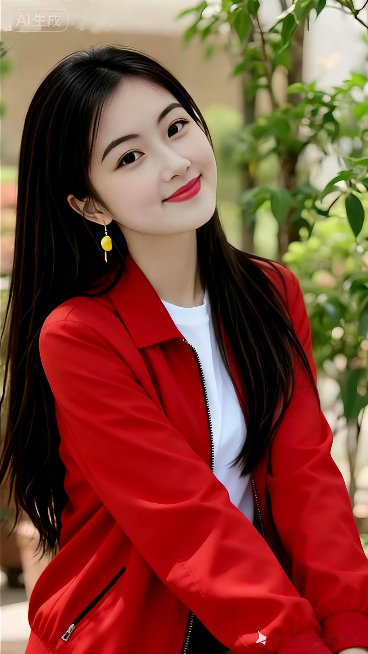 元气满满的一天，从红色外套开始！🌞💕