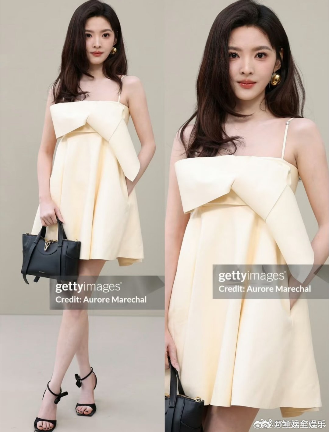 章若楠美甲掉了章若楠美甲掉了两个章若楠黄色蝴蝶结吊带裙 章若楠穿淡黄色吊带裙也太