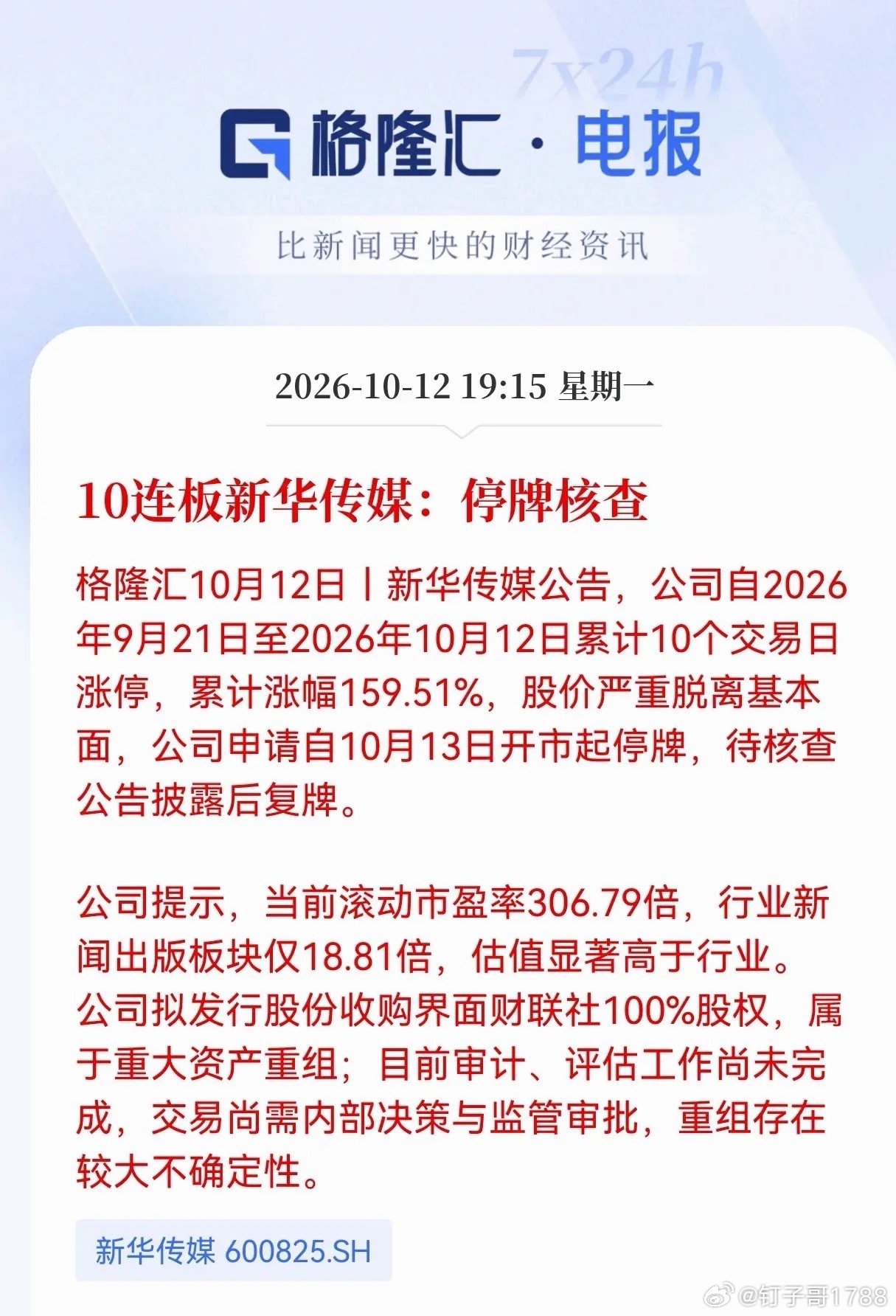 关小黑屋！10板新华传媒停牌核查，周二短线情绪或崩盘新华传媒晚间公告，公司股价1