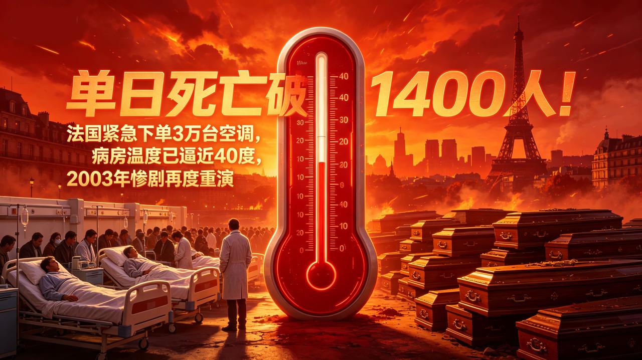 单日死亡破1400人！法国紧急下单3万台空调，病房温度已逼近40度
五天多死千人