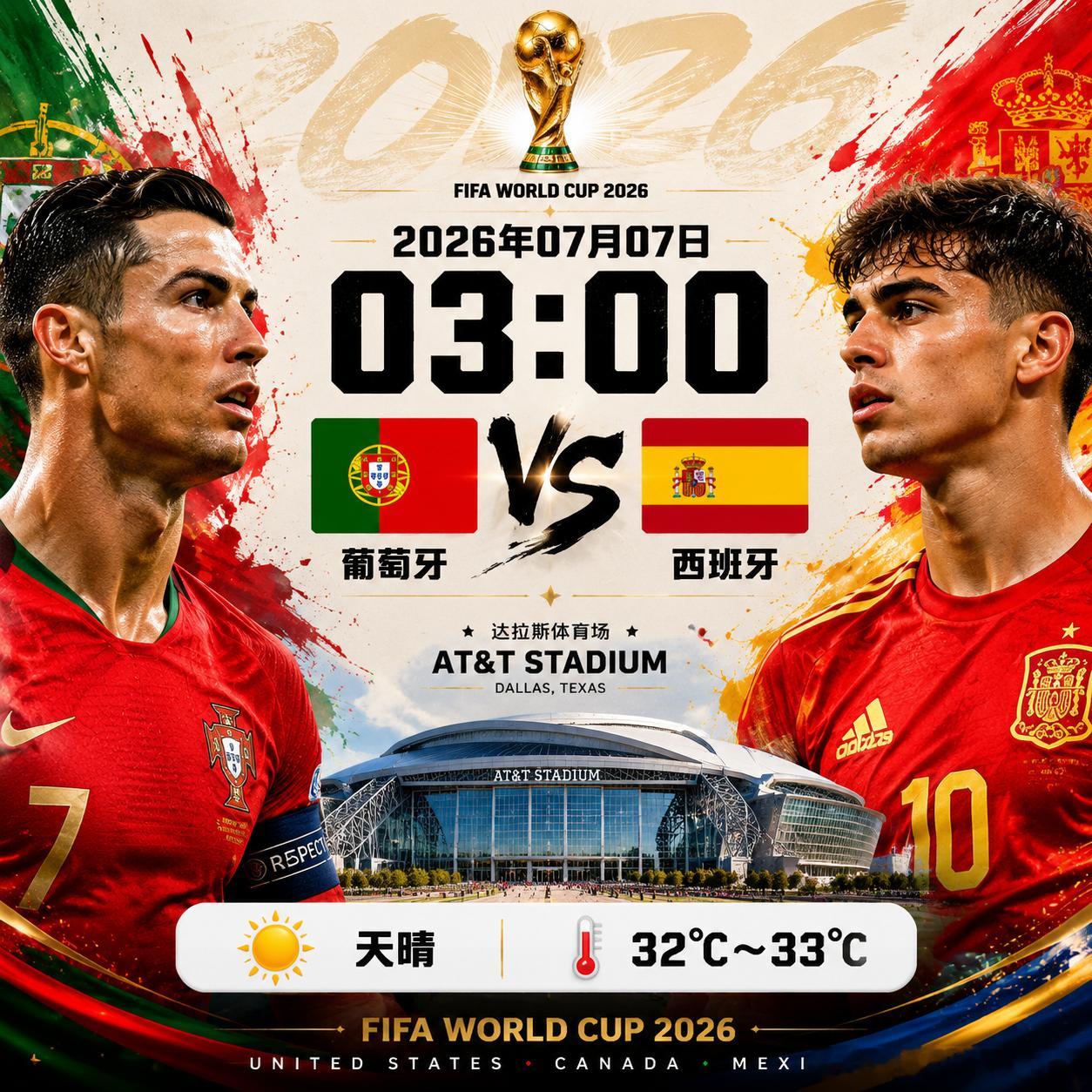 🇵🇹葡萄牙 vs 西班牙🇪🇸有奖竞猜，猜中比分送20元看球基金！限粉丝参