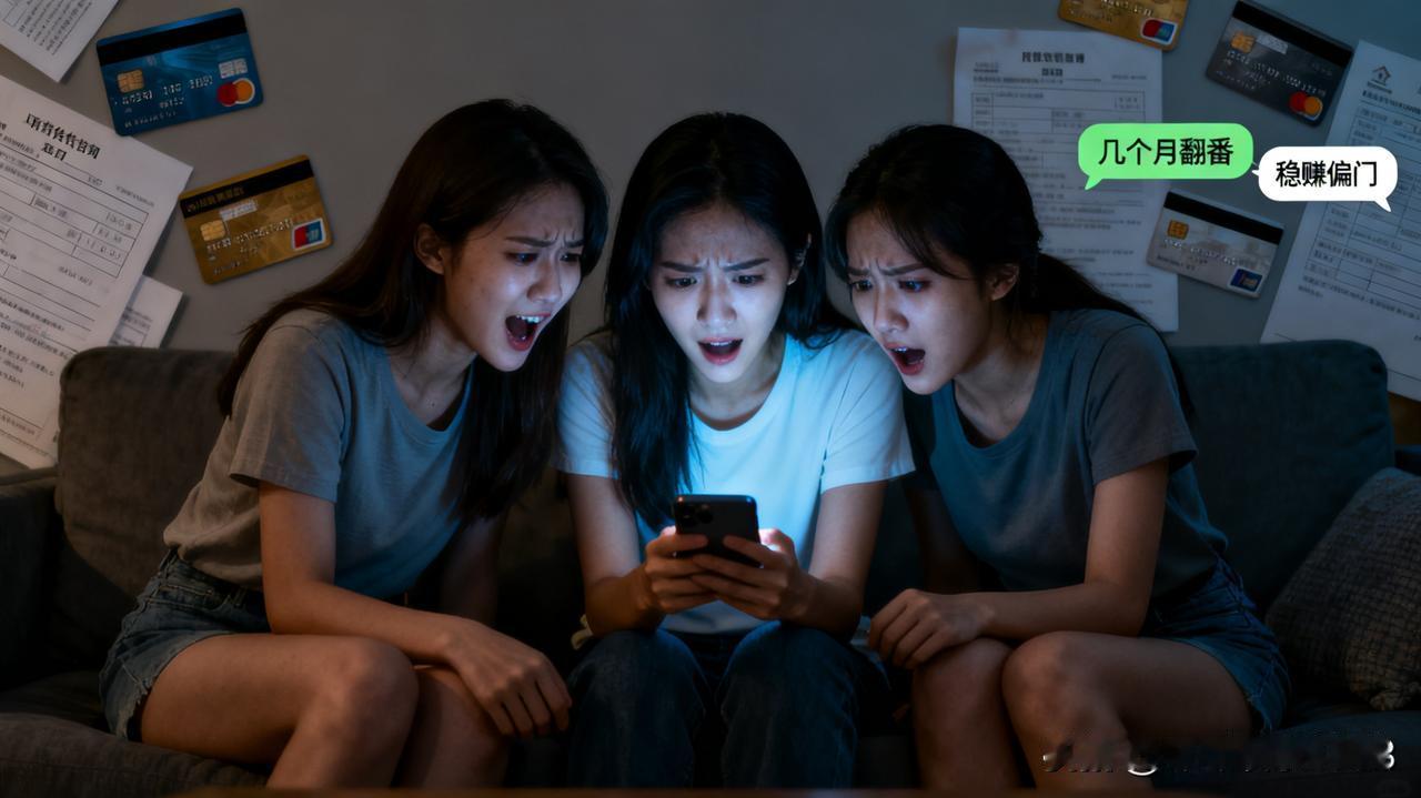 最近刷到一段女人私下聊天记录，看完后背发凉！太炸裂了…
对话里全是 “快速致富”