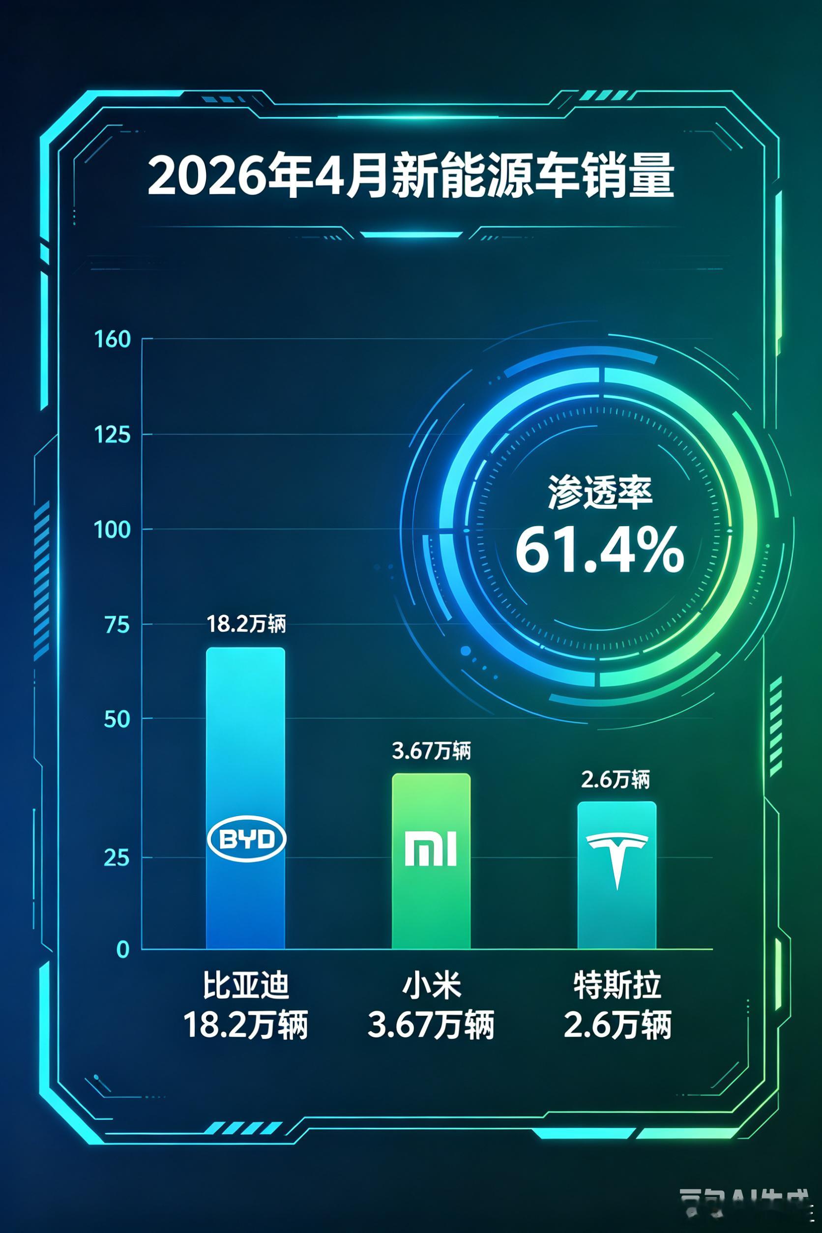 2026年4月新能源车销量 📊 一句话：车市大盘在变，新能源热闹依旧。1. 大