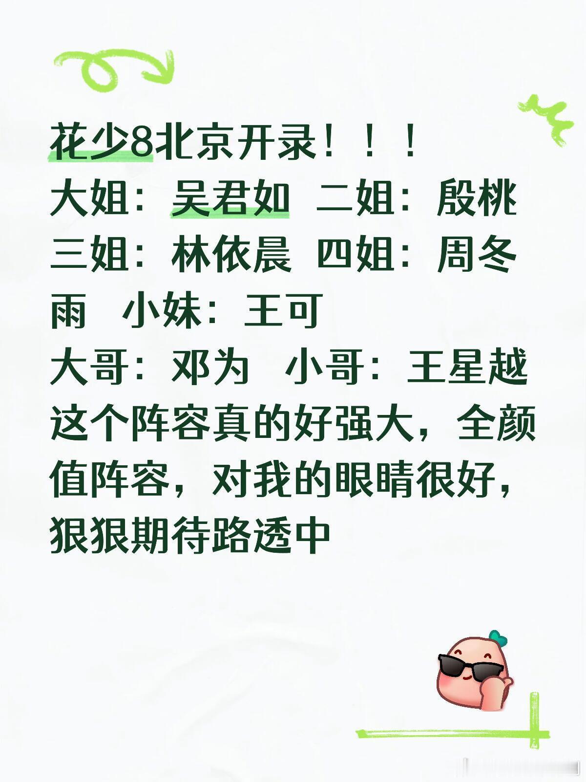 花儿与少年花少8开录啦花儿与少年‖ 