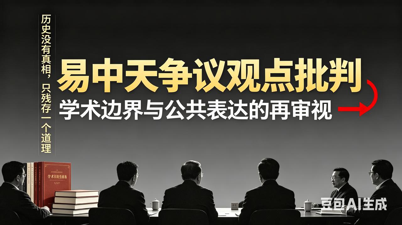 易中天为何争议不断？他的核心观点、追捧人群与深远危害
 
这些年，易中天凭借通俗