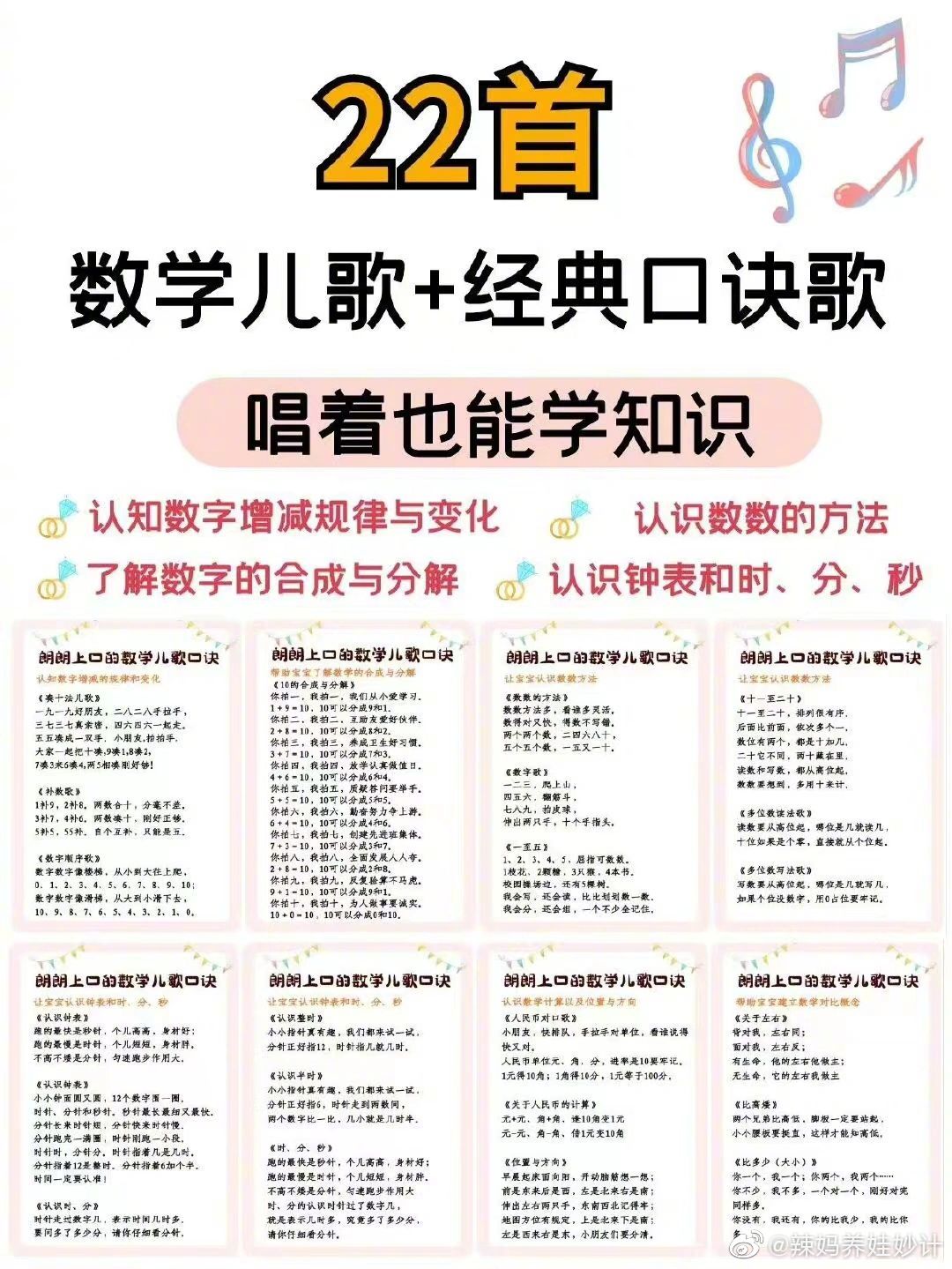 22首数学儿歌🎵轻松记忆好理解超实用！ 