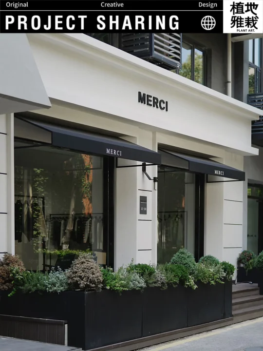 案例✿｜Merci｜服装店门头植物花厢设计