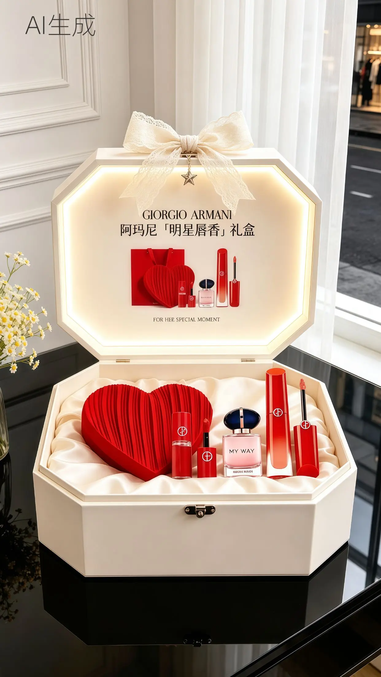阿玛尼口红香水套盒 送女朋友的礼物 送女友浪漫之选 高颜值礼物