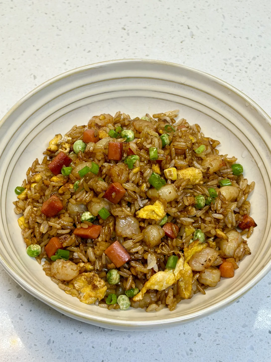 简单快手的虾仁炒饭，附详细做法～
