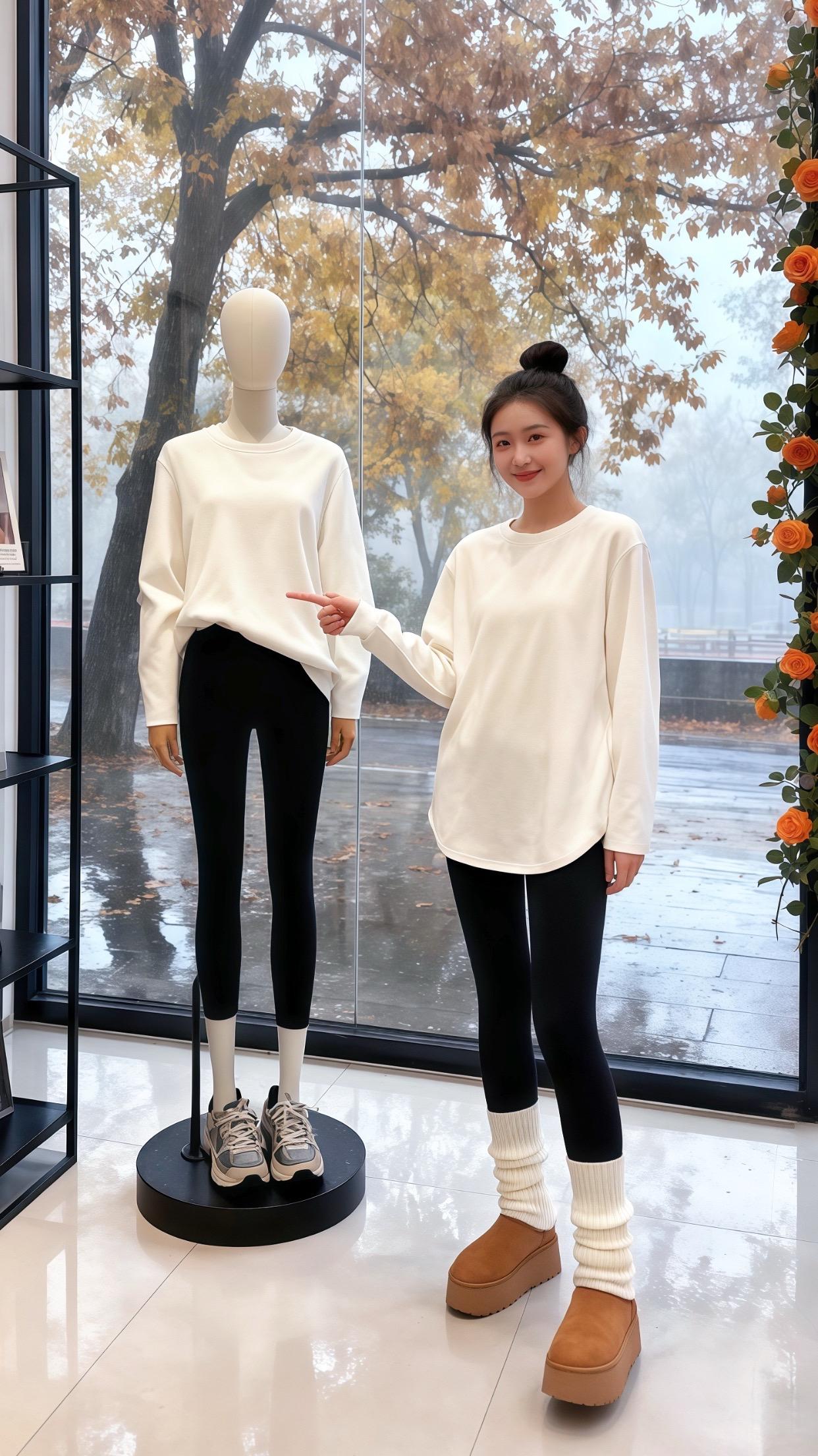 🍂设计师的秋日“白月光”穿搭：一件打底衫的风格逆袭！一件好的打底衫...