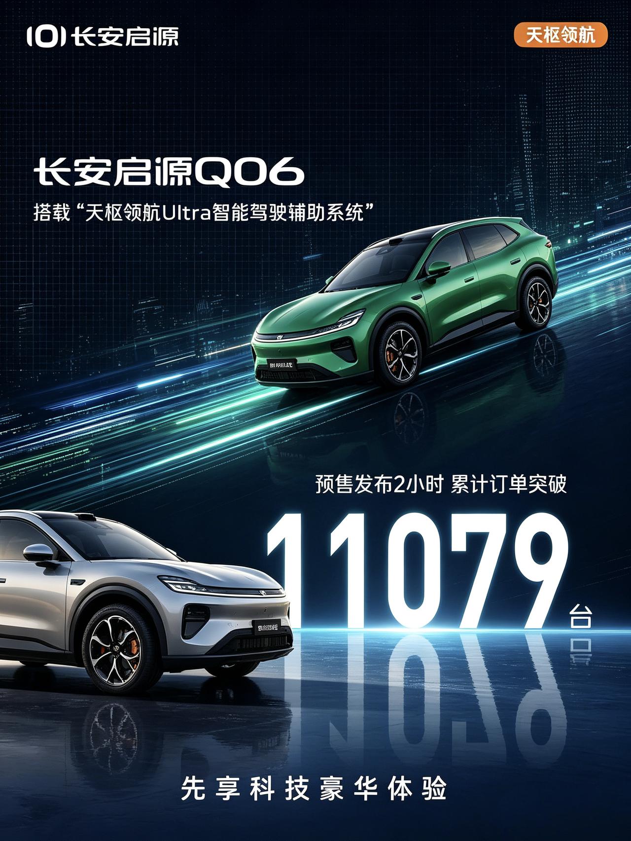 长安启源Q06预售刚开2小时，订单直接冲到11079台，这热度放在最近的新上市车