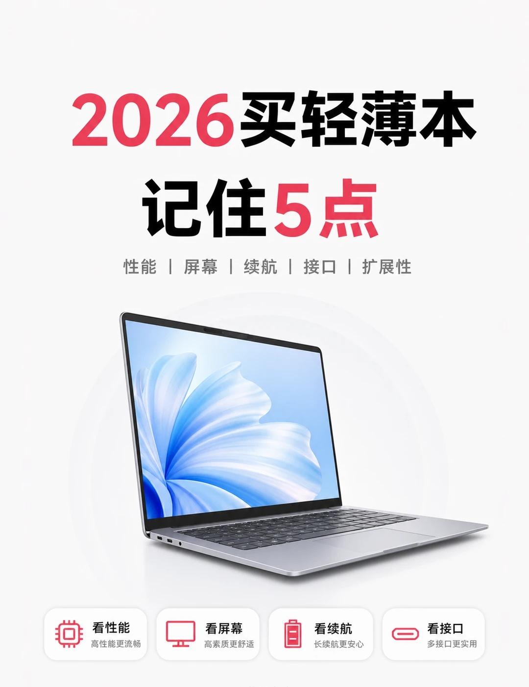 想买轻薄本，看这篇5点，心里就确定了🙋‍♀️
想买轻薄本的朋友，特别是新手宝宝