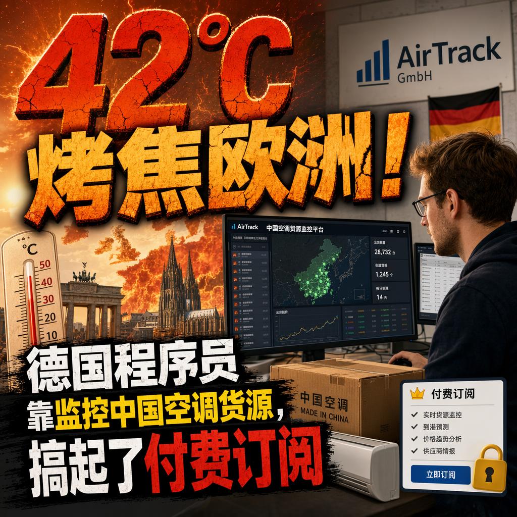 突发！德国程序员盯着中国空调的库存，居然开起了付费订阅！
只要交2.49欧元，他
