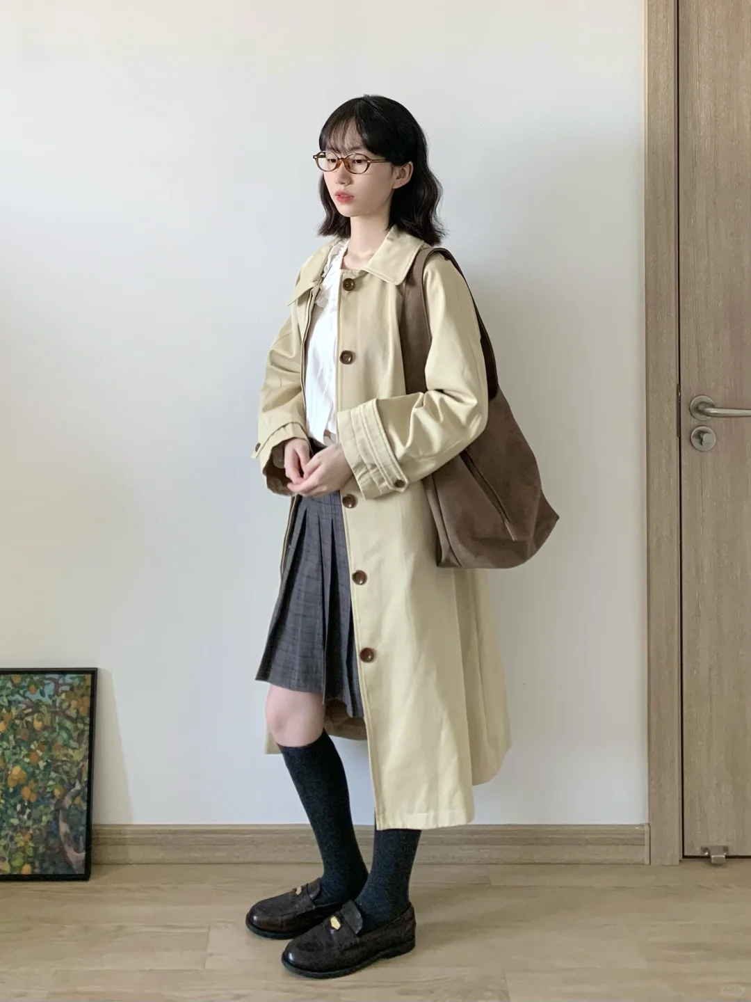 🍂复习一下初秋的棕色系复古穿搭～
