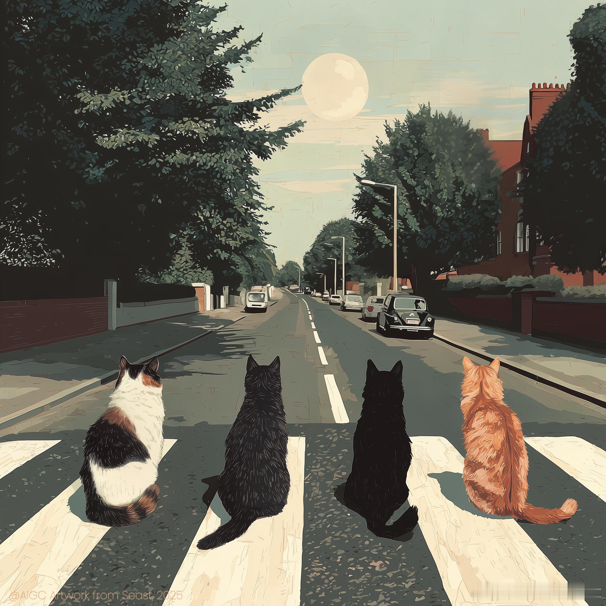 AI创造营路《/Imagine》在《Abbey Road》专辑发布几十年后的一个
