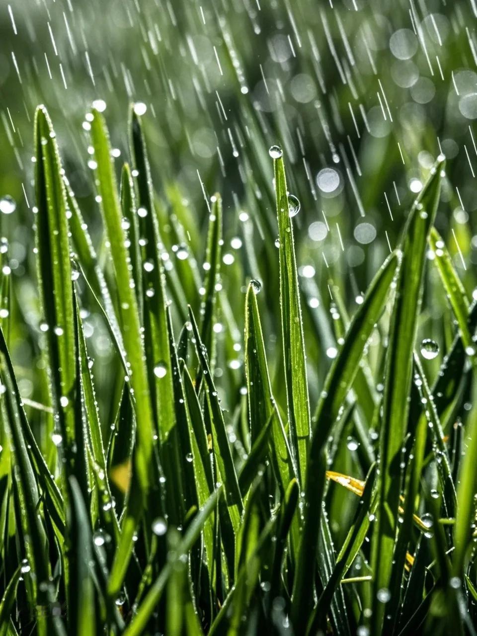 五月，
在雨中来了。
它带来了青绿，
在季节中呼唤夏的到来。
