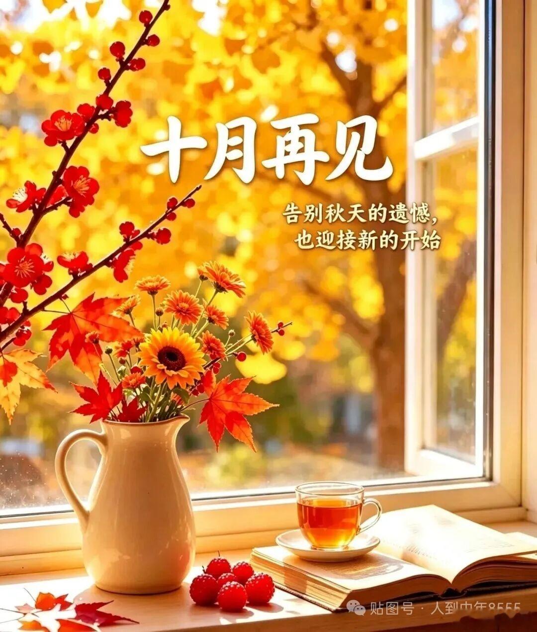 十月再见，秋安🍂顺遂！十一月你好。秋意渐深，冷暖自知，愿日子清宁，好运常在。愿