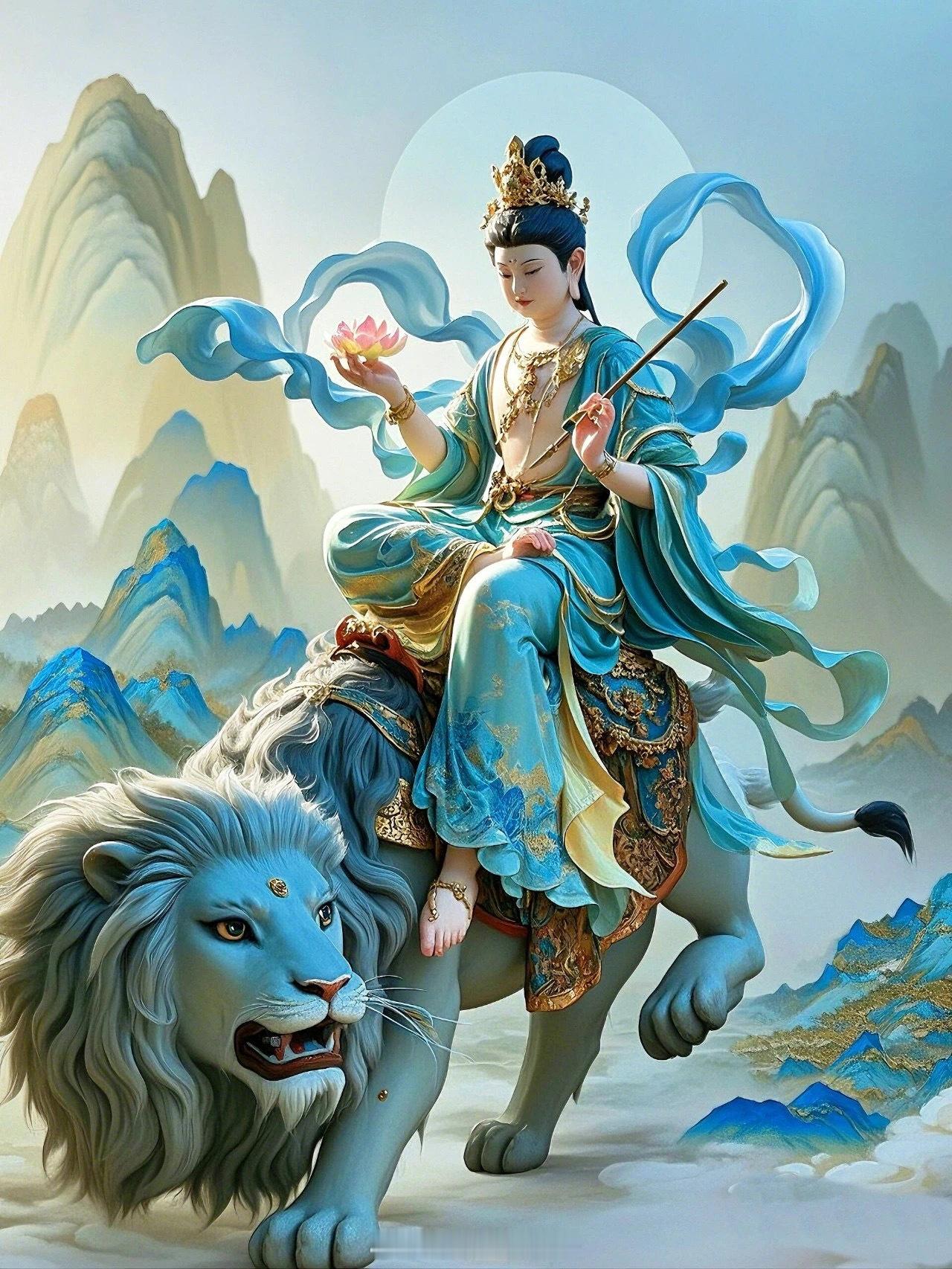 遇见文殊菩萨，不要无视，许个愿真的很灵 ​​​
