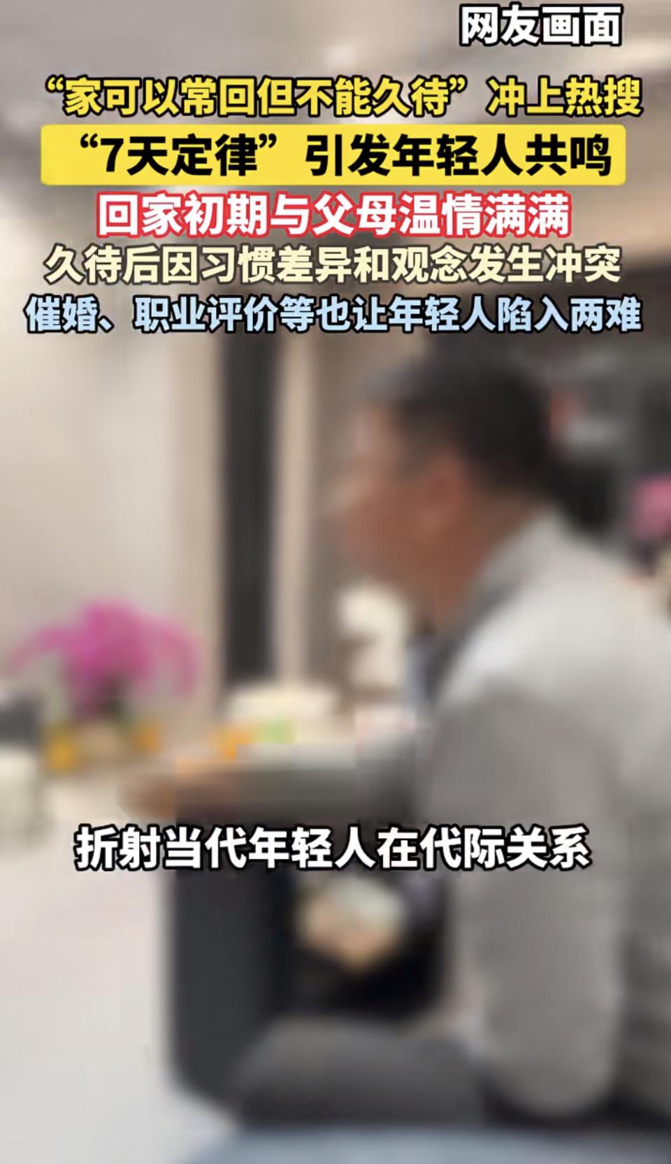 家可以常回，但不能久待。刚回家那几天，父母把我当宝，房间收拾得干干净净，冰箱里全