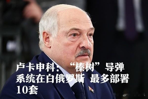 卢卡申科：“榛树”导弹系统在白俄罗斯最多部署10套

   据外媒报道当地时间1