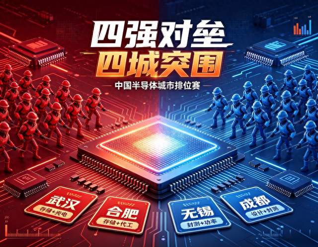 还在拿 2025 产值论高低？武汉合肥无锡成都，半导体座次已经变了