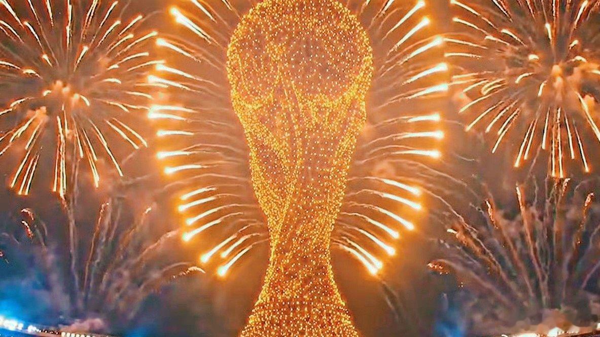 世界杯开幕式 吓我一跳 整场开幕式氛围感直接拉满，全程激情澎湃，看得人热血沸腾！