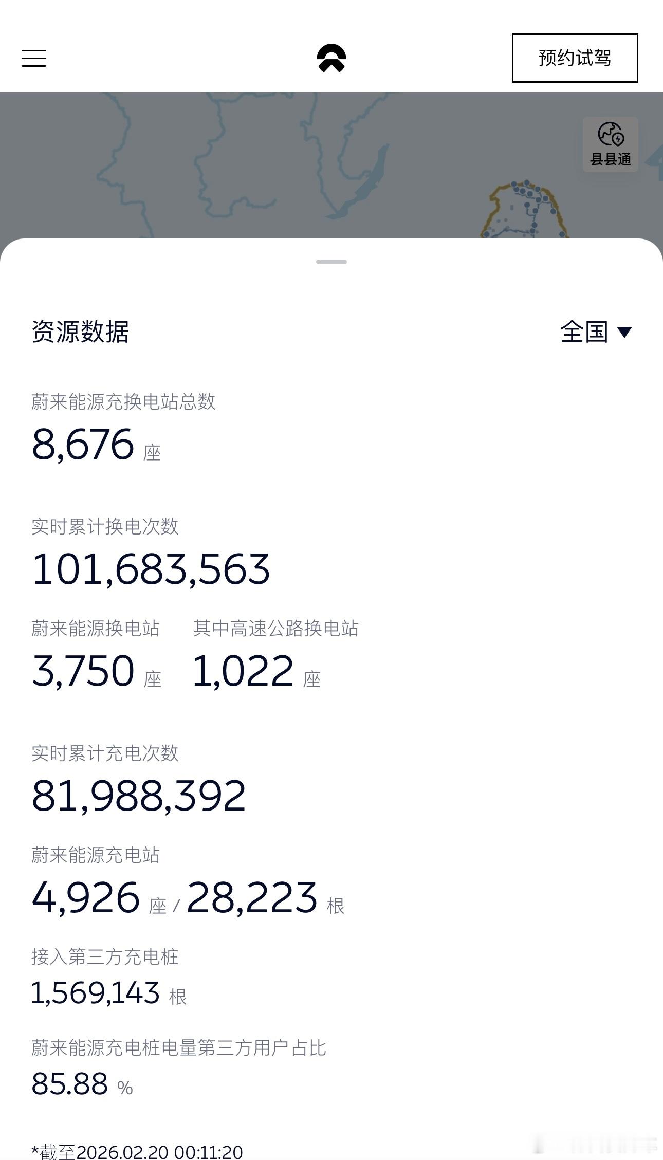 大年初三，蔚来换电再破新高，当日完成换电服务约 16.55 万次！蔚来新能源汽车