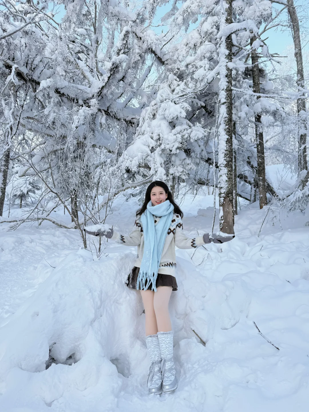 Ootd❄️快乐在雪里融化咯！