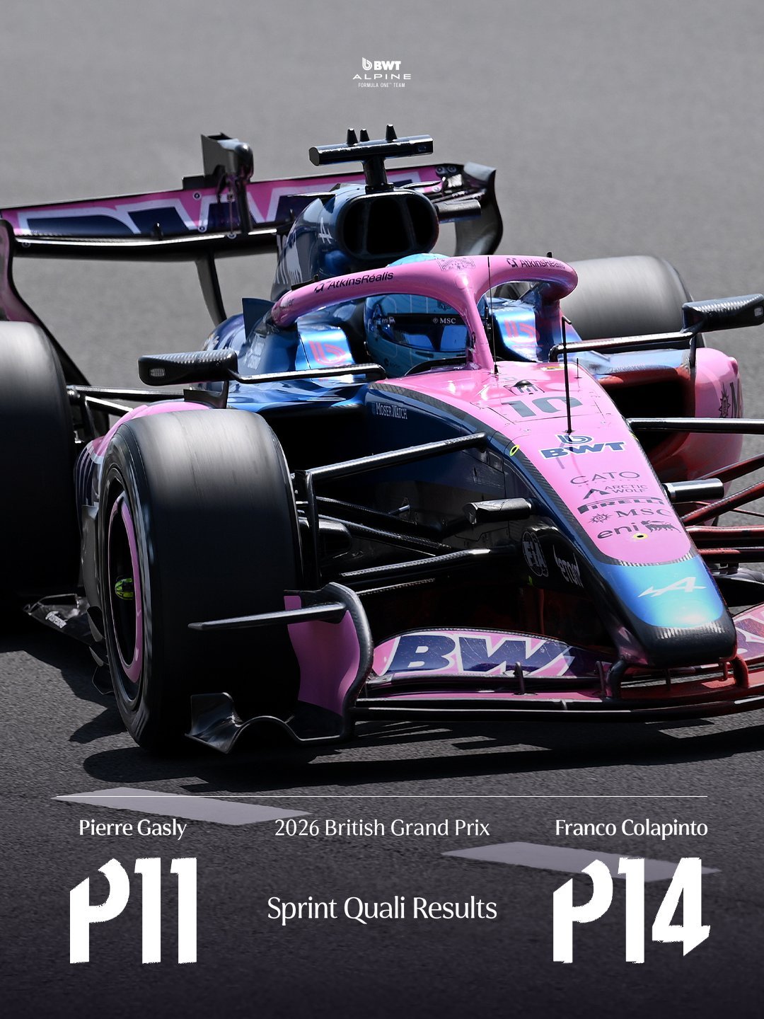 2026赛季F1英国🇬🇧大奖赛 冲刺赛排位赛结束🔚主场作战的法拉利车队车手