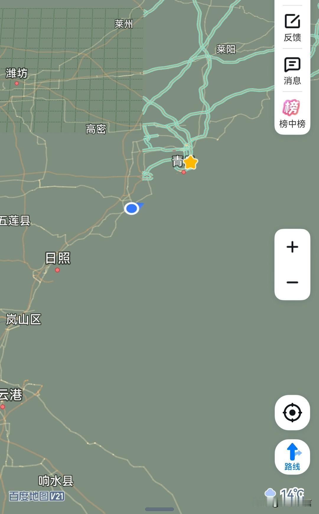 今晚（9月19日）手机信号很差，卡顿，新闻几乎看不成，不知道为什么。这里是青岛西