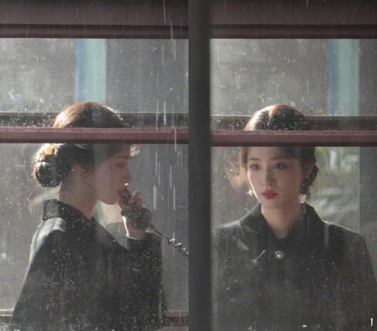 王楚然被雨幕隔绝的油画美人这个低盘发优雅又好看，我去搜搜教程[哈哈] ​​​