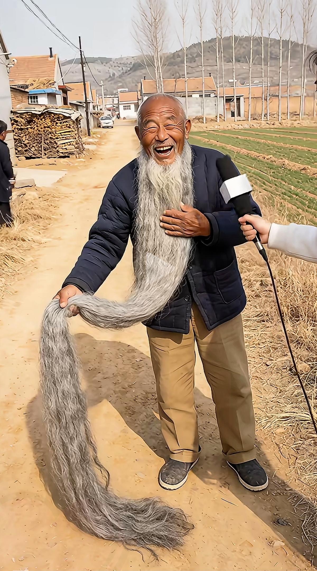 大爷留了一辈的胡子[赞][赞][赞]