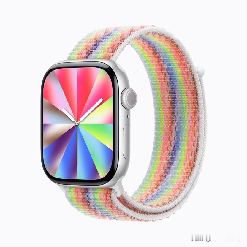 Apple 推出 2026 新款彩虹系列表带、表盘及墙纸，感觉今年的彩虹表带和彩