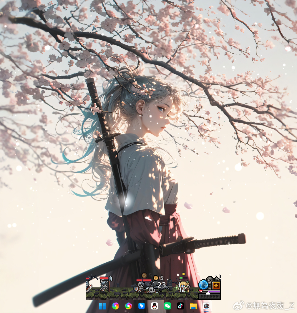 哈哈 又又又发现一个 摸鱼小游戏... 挂在桌面，自行打怪升级 哈哈哈！6666