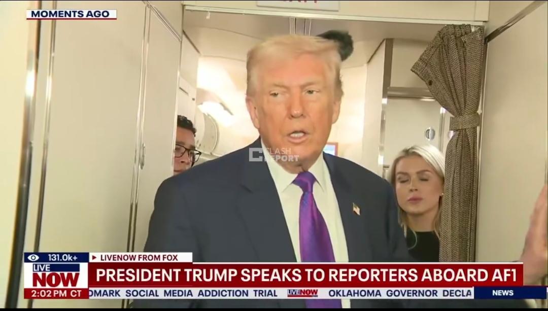 特朗普今天（北京时间2月20日）在空军一号上接受采访时表示：“我希望中国和俄罗斯