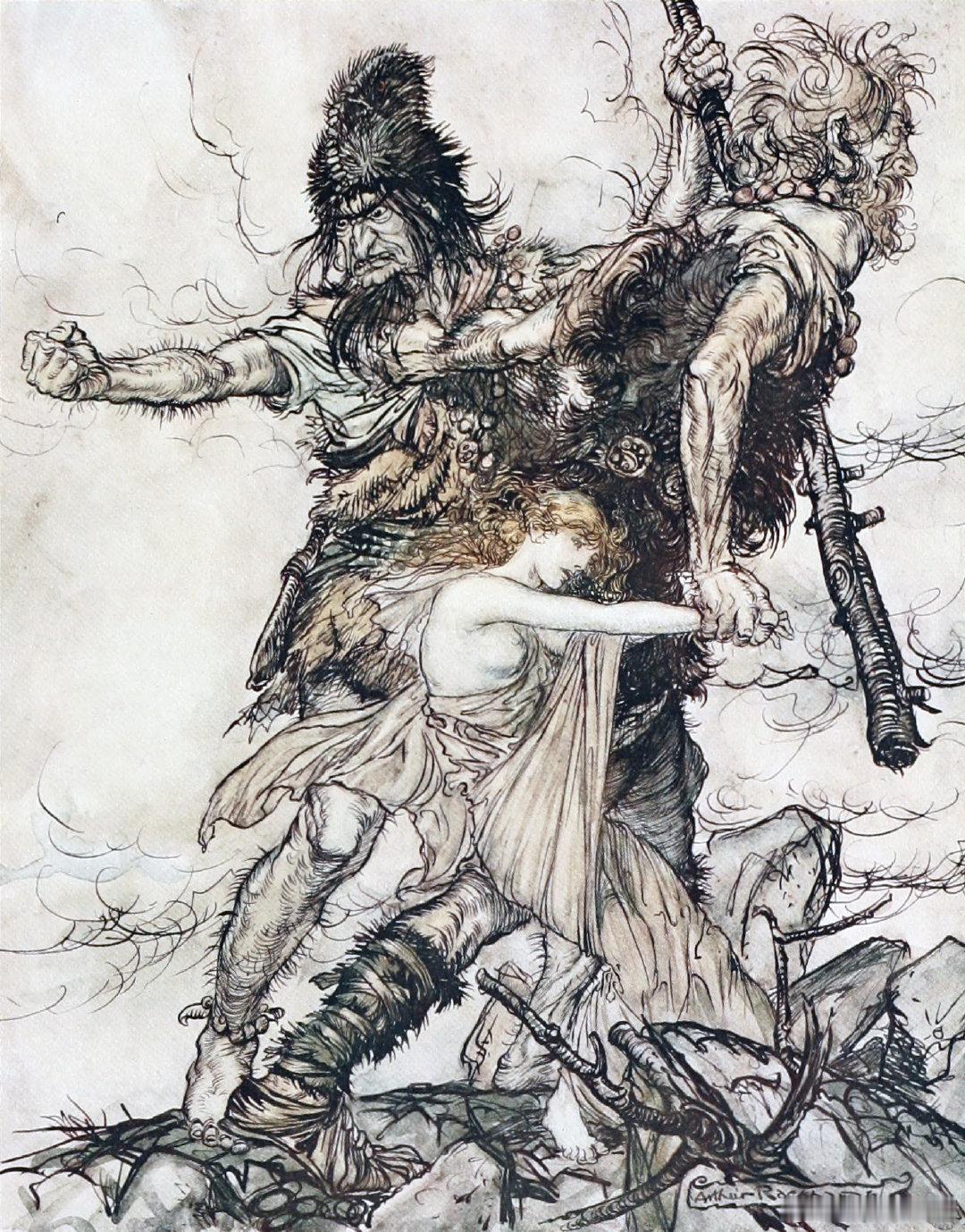 西洋历史文化鱼缸 英国著名插画家亚瑟·拉克姆（Arthur Rackham，18