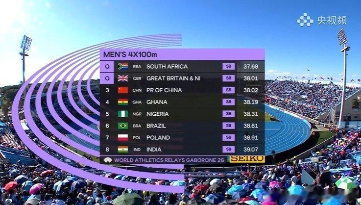 太可惜了！中国队0.01秒之差无缘男子4X100米决赛 牙买加同样出局05月02