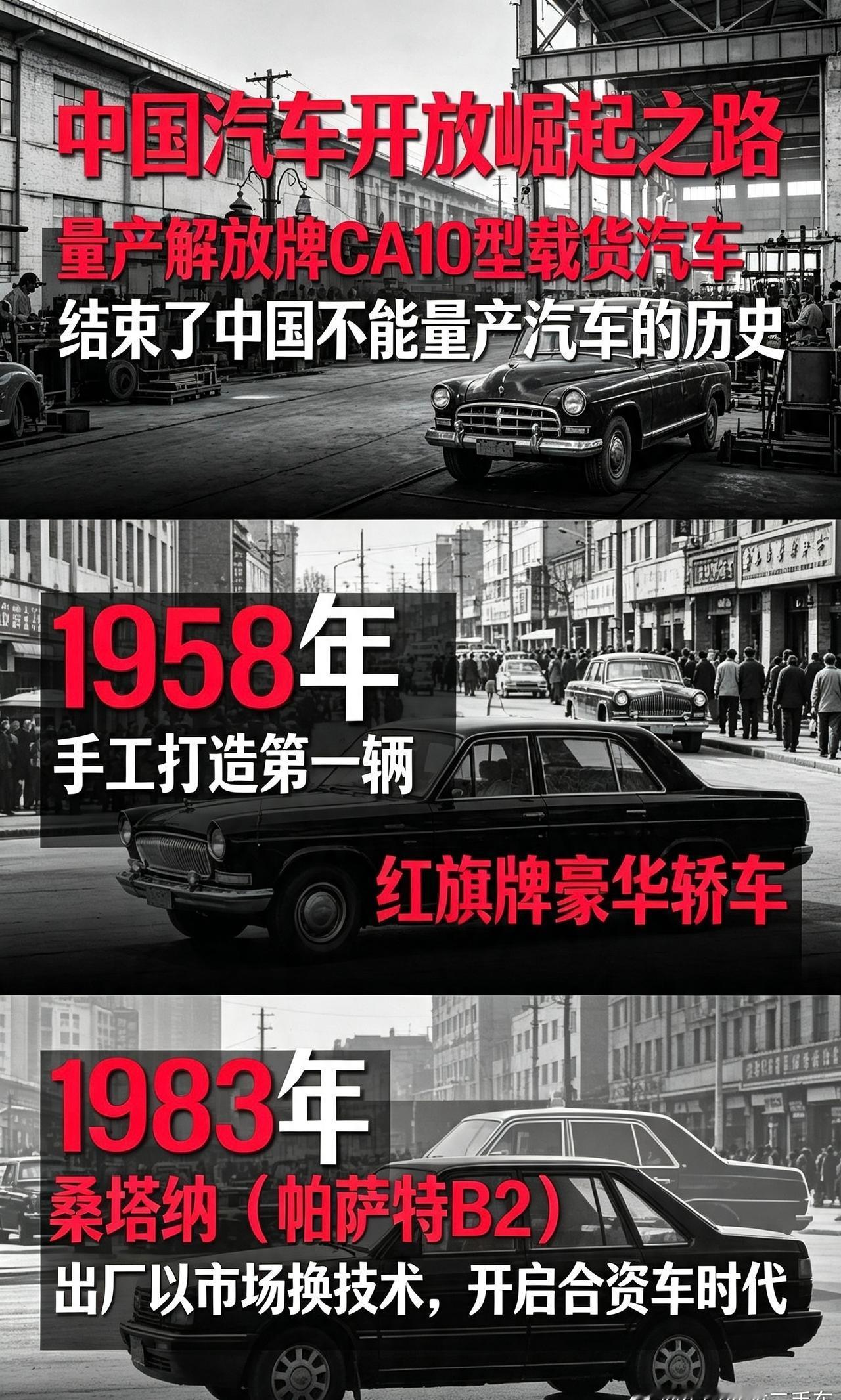 聊一聊中国汽车这条开放崛起之路。

几十年前，我们选择打开大门，市场换技术，大量