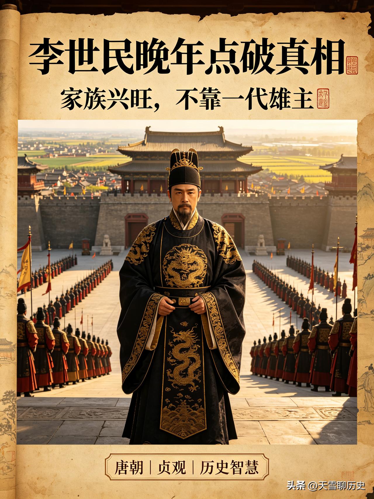 李世民晚年一针见血，点破“家族兴衰”的真相

贞观十七年，太子李承乾被废了。
