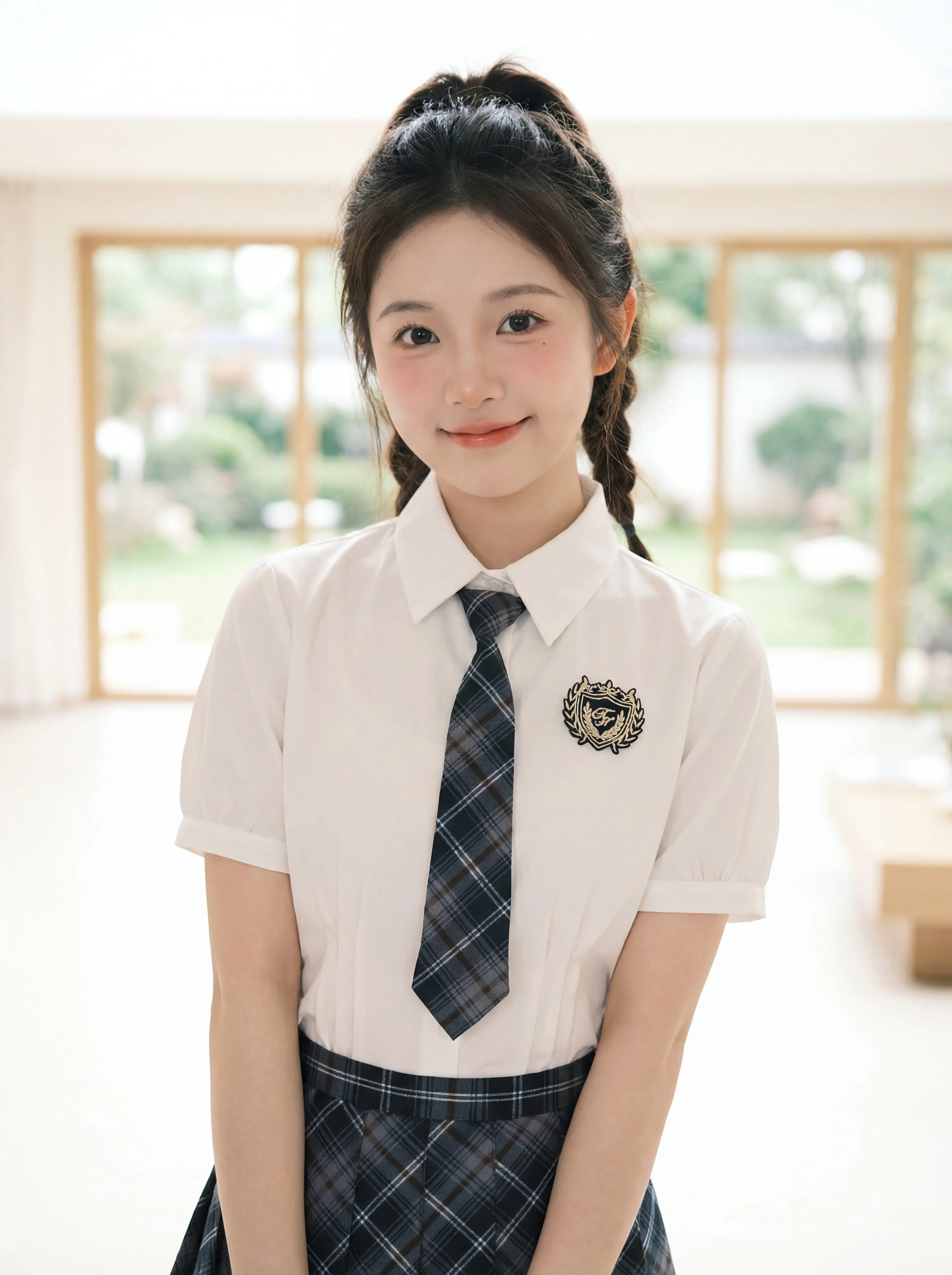 是心动的少女系学院风穿搭。